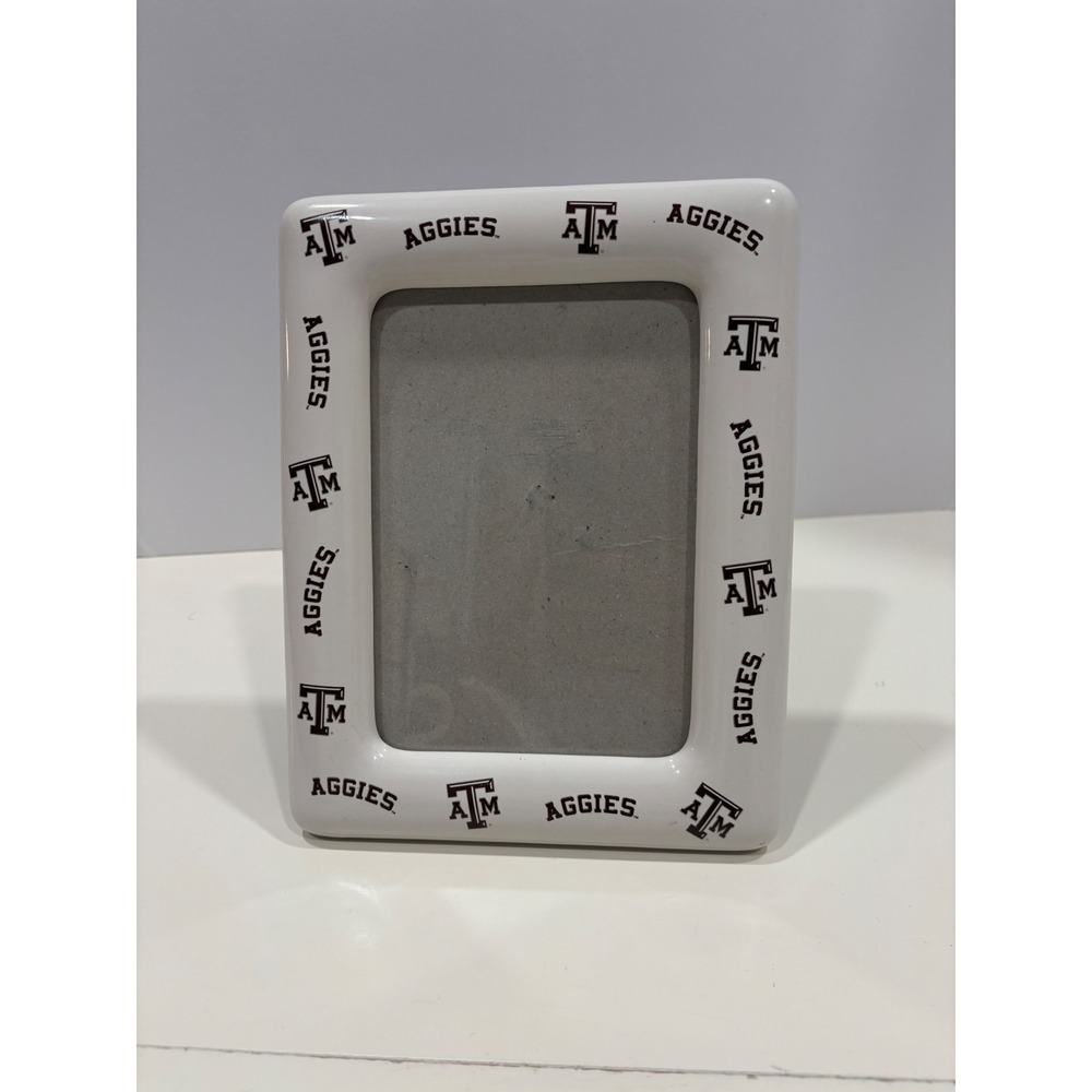 Texas A&M Aggies Ceramic Picture Frame 4x6 K. McCawley Maroon White ATM Logo